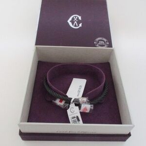 CHARRIOL Black and Silver Bangle